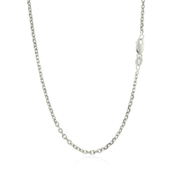 14k White Gold Diamond Cut Cable Link Chain (1.9 mm)