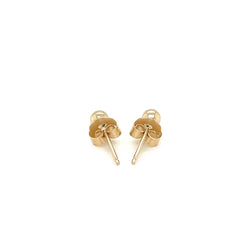 14k Yellow Gold Polished Round Stud Earrings(3mm)