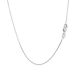 14k White Gold Classic Box Chain (0.60 mm)