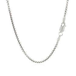 14k White Gold Round Box Chain (1.8 mm)