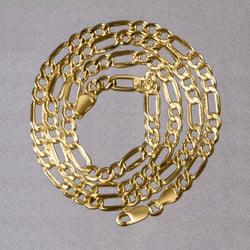 10k Yellow Gold Lite Figaro Chain (4.70 mm)