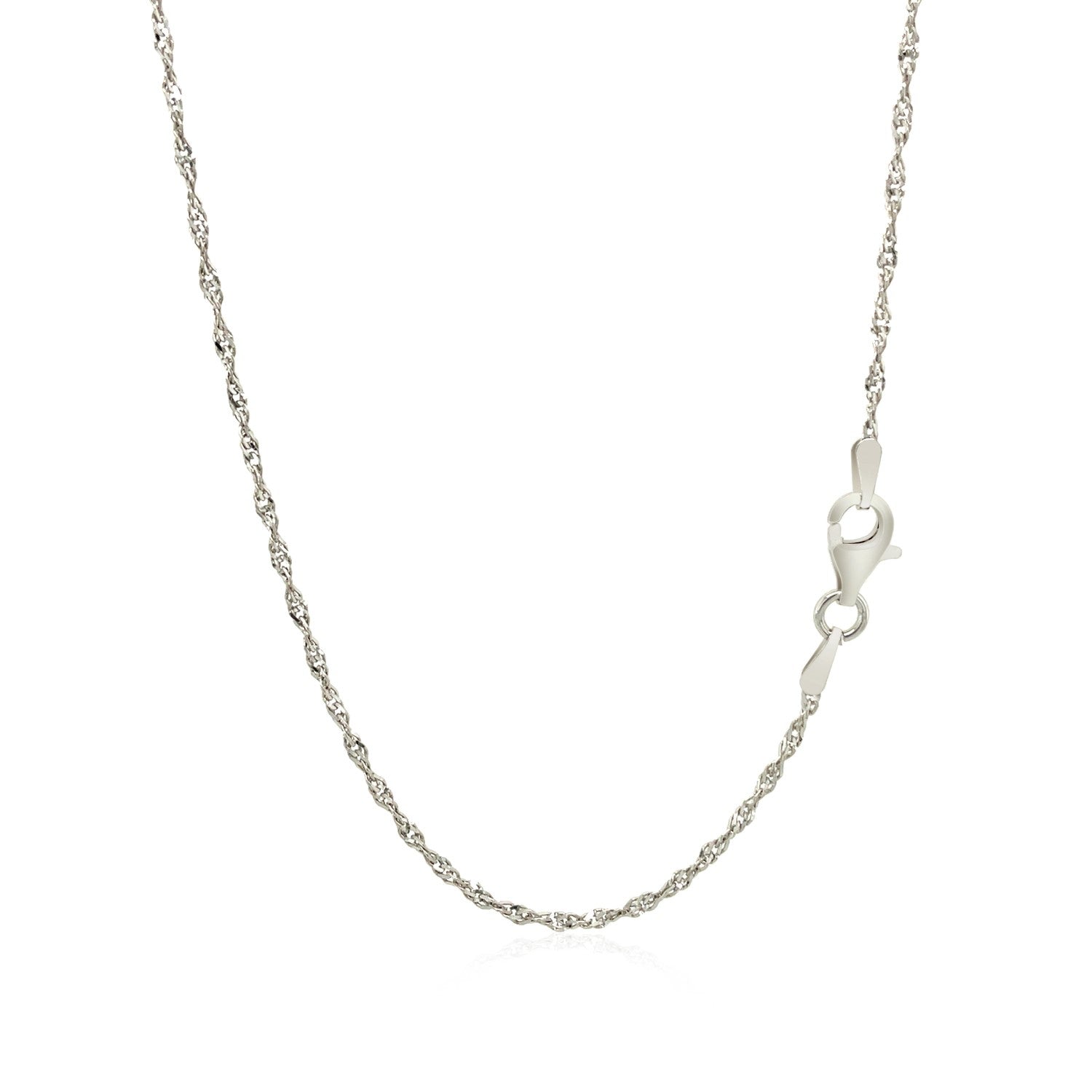 Sterling Silver 1.6mm Singapore Style Chain (1.50 mm)