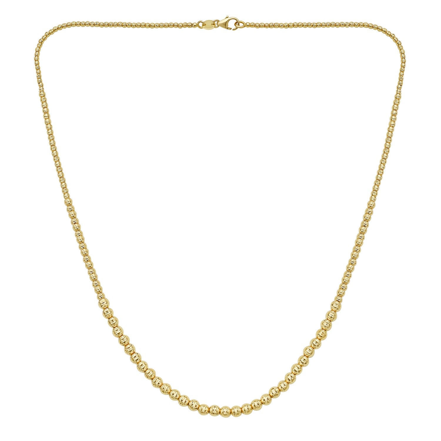 Graduated Bead Necklace in 14K Yellow Gold