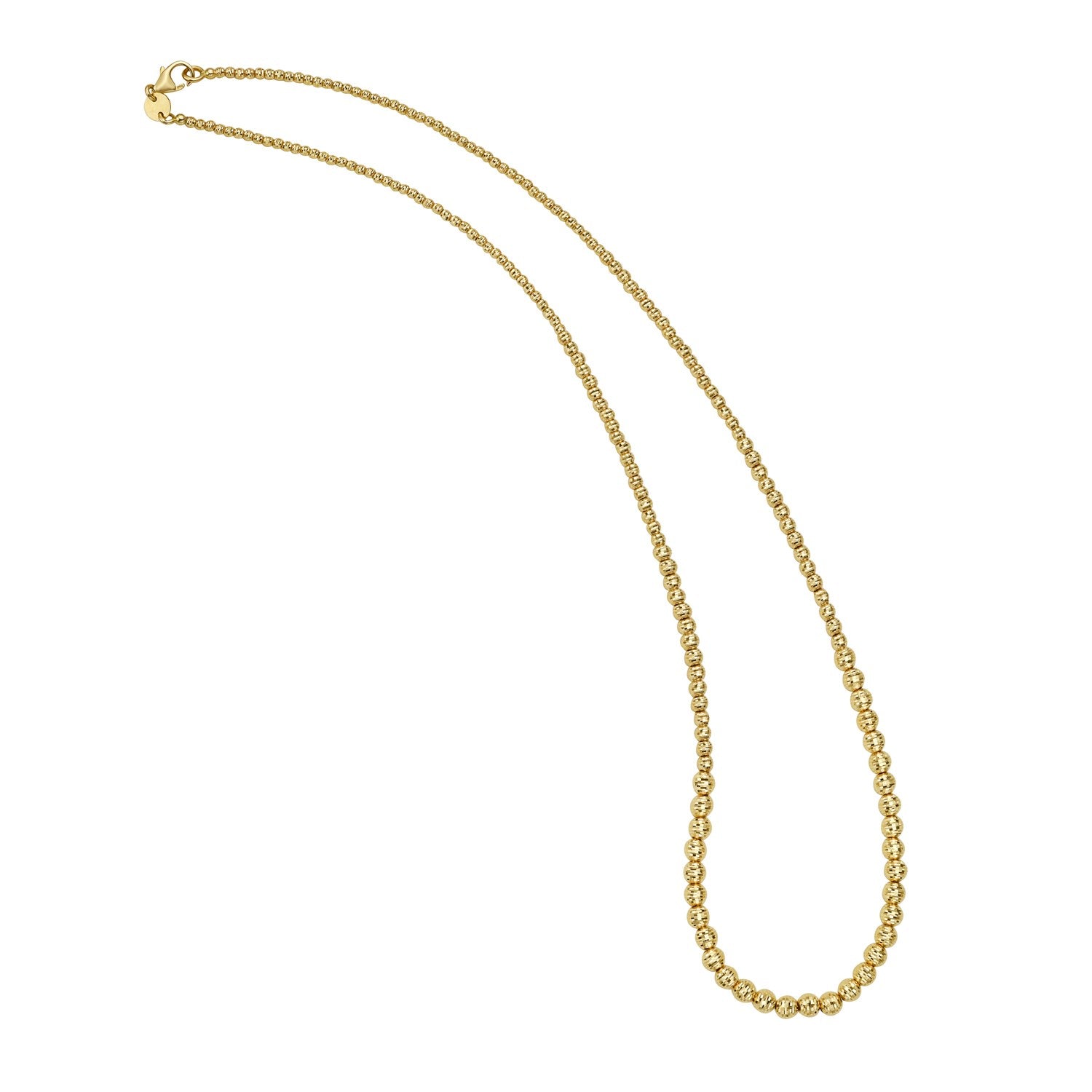 Graduated Bead Necklace in 14K Yellow Gold