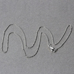 14k White Gold Diamond Cut Cable Link Chain (1.10 mm)