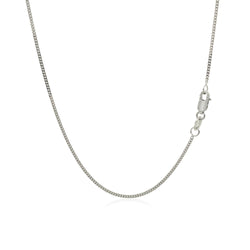 14k White Gold Gourmette Chain 1.0mm (1.00 mm)