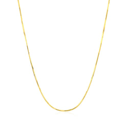 14k Yellow Gold Octagonal Shiny Snake Chain (0.85 mm)