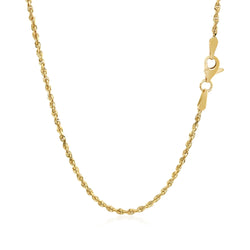 10k Yellow Gold Solid Diamond Cut Rope Chain (1.80 mm)