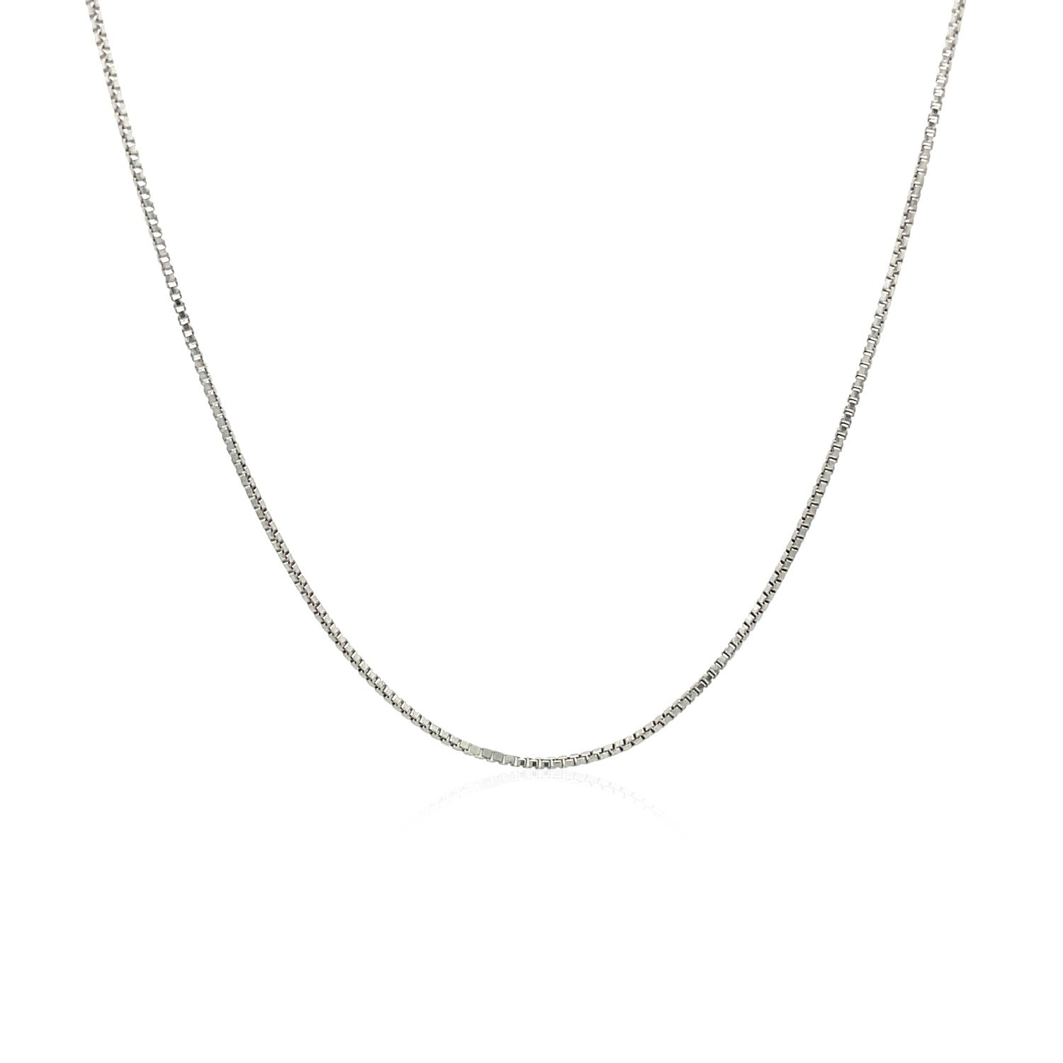 Sterling Silver Rhodium Plated Box Chain (0.70 mm)