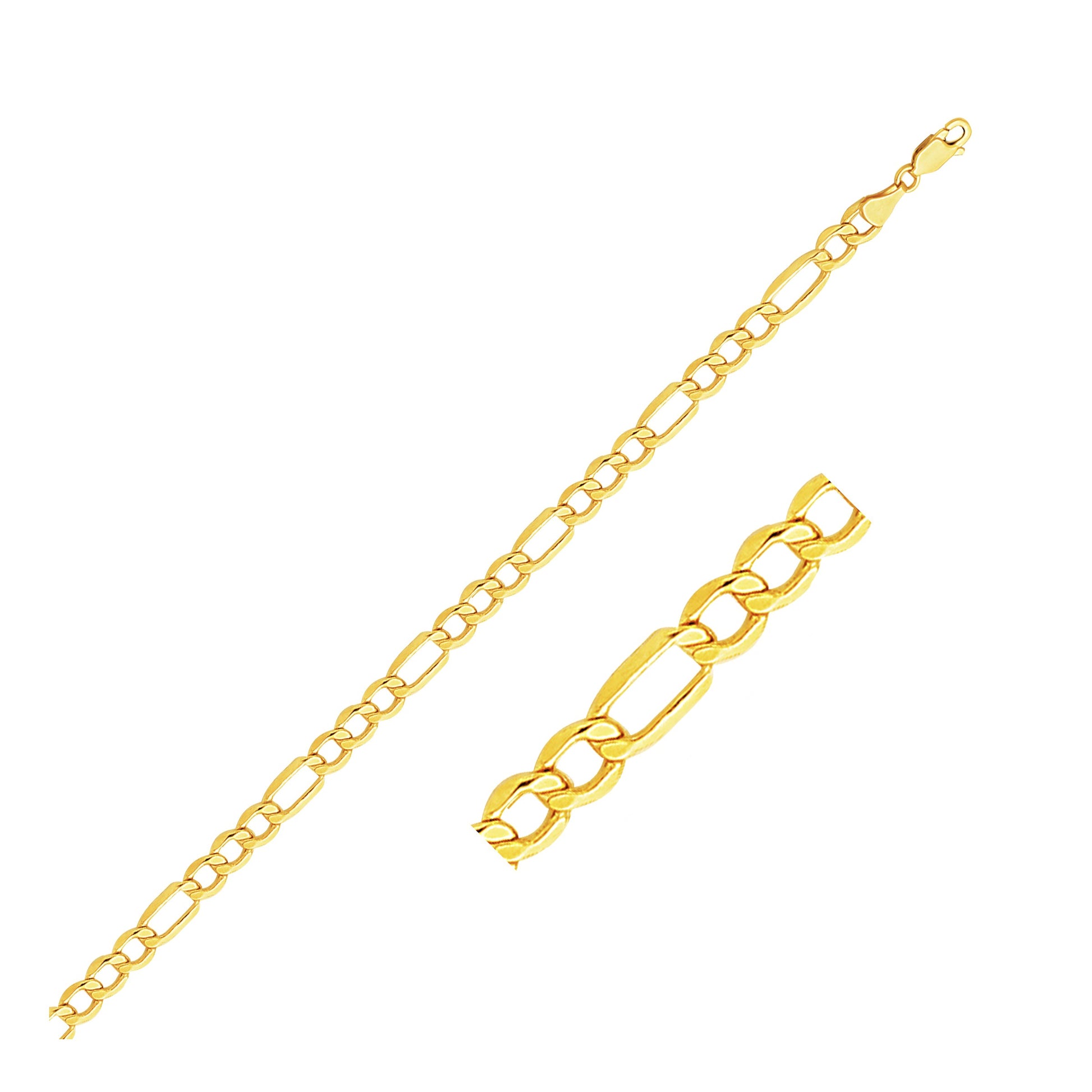 14k Yellow Gold Lite Figaro Bracelet (5.60 mm)