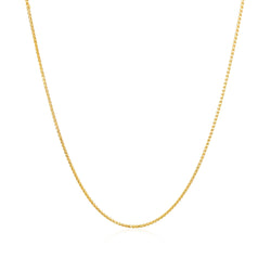 14k Yellow Gold Diamond Cut Round Wheat Chain (0.60 mm)