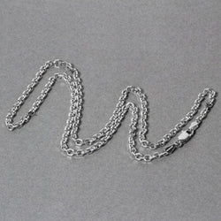 14k White Gold Diamond Cut Cable Link Chain (2.90 mm)