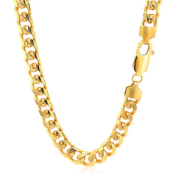 14k Yellow Gold Solid Miami Cuban Chain (7.20 mm)