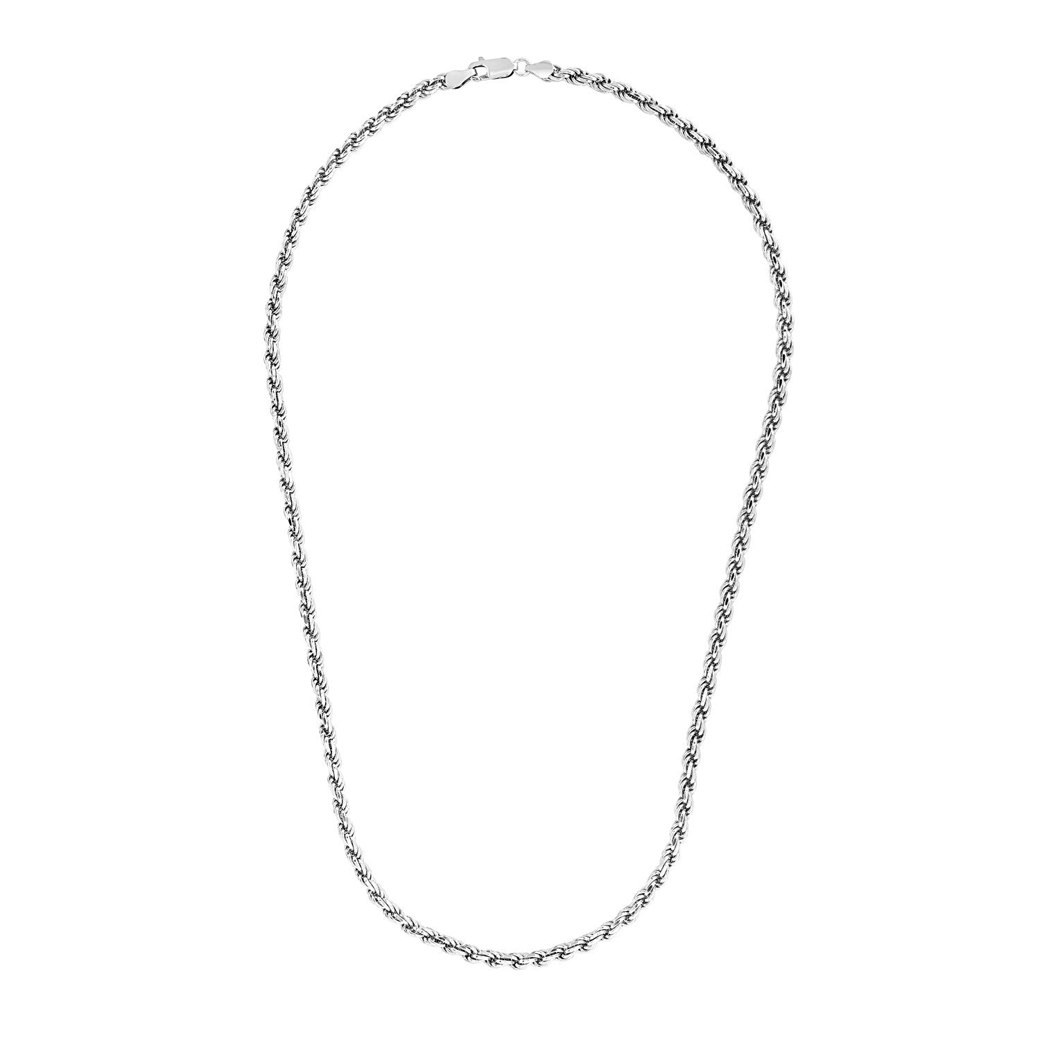 Sterling Silver Diamond Cut Rope Style Chain (3.60 mm)