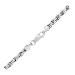 Sterling Silver Diamond Cut Rope Style Chain (3.60 mm)