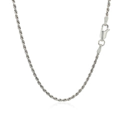 Sterling Silver 1.8mm Diamond Cut Rope Style Chain