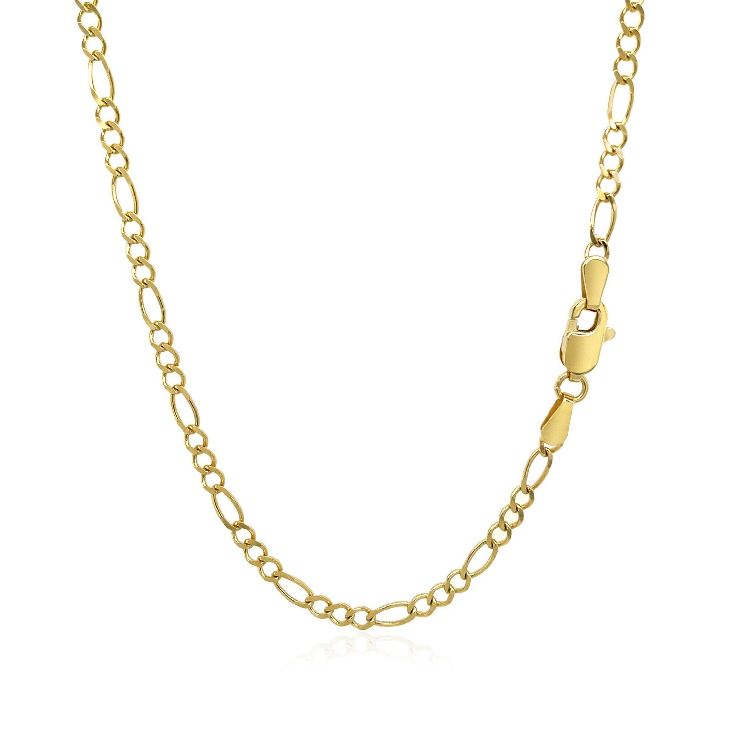 10k Yellow Gold Solid Figaro Chain (2.60 mm)