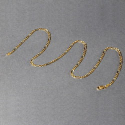 10k Yellow Gold Solid Figaro Chain (2.60 mm)