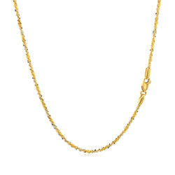 14k White and Yellow Gold Two Tone Sparkle Chain (1.50 mm)