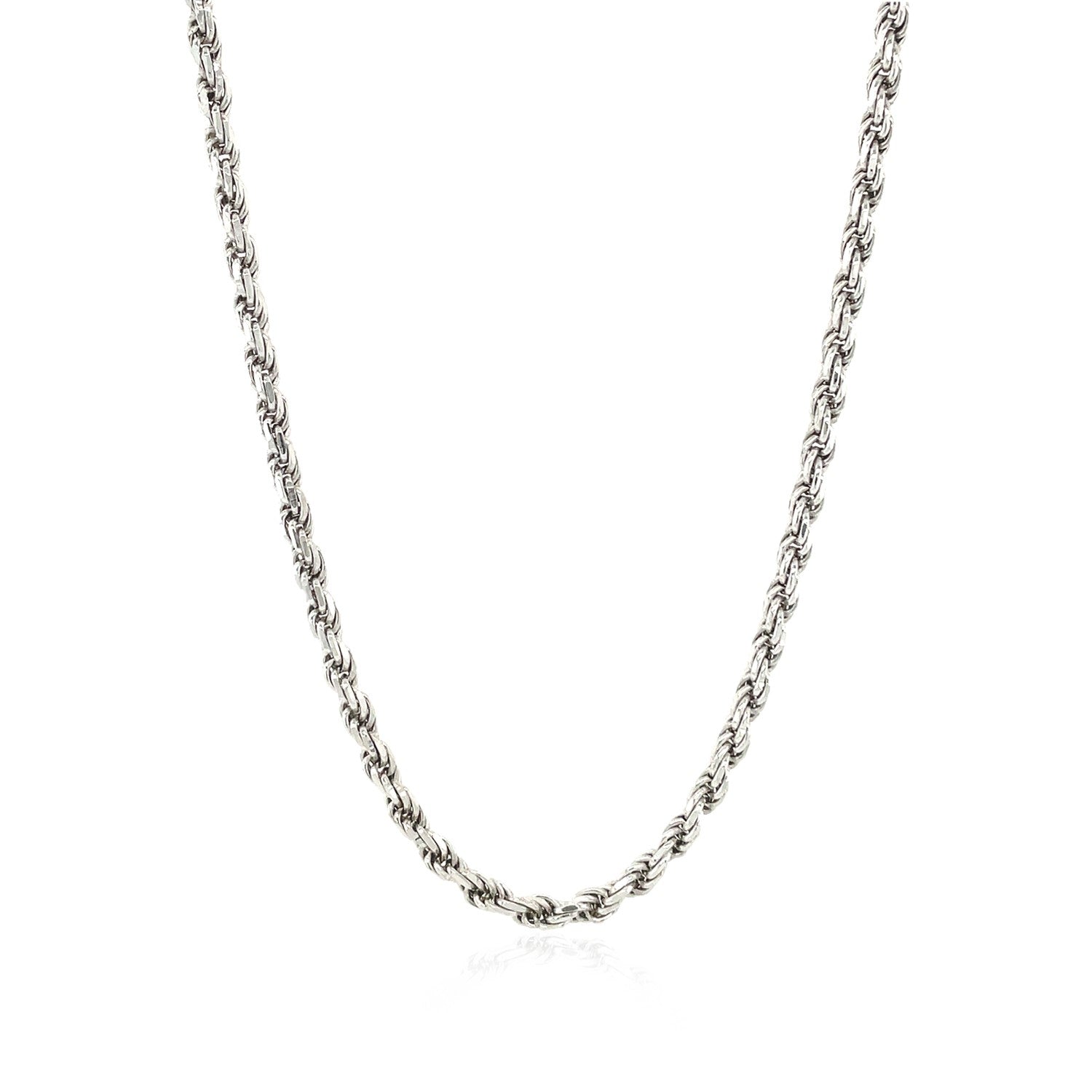 Sterling Silver Diamond Cut Rope Style Chain (2.90 mm)