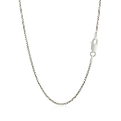 Sterling Silver Rhodium Plated Box Chain (1.30 mm)