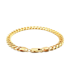 14k Yellow Gold Solid Miami Cuban Bracelet (6.00 mm)