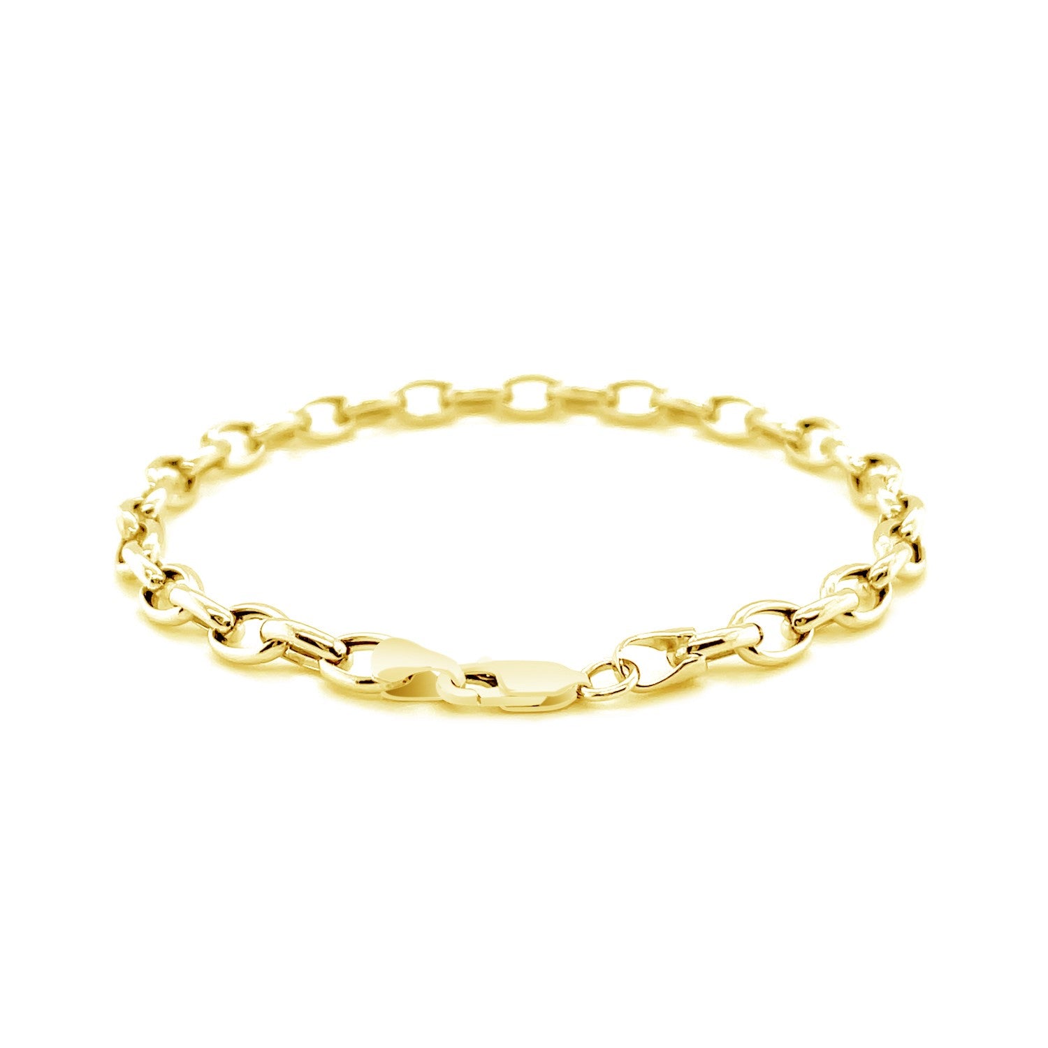 14k Yellow Gold Oval Rolo Bracelet  (4.60 mm)