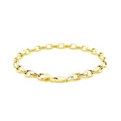 14k Yellow Gold Oval Rolo Bracelet  (4.60 mm)