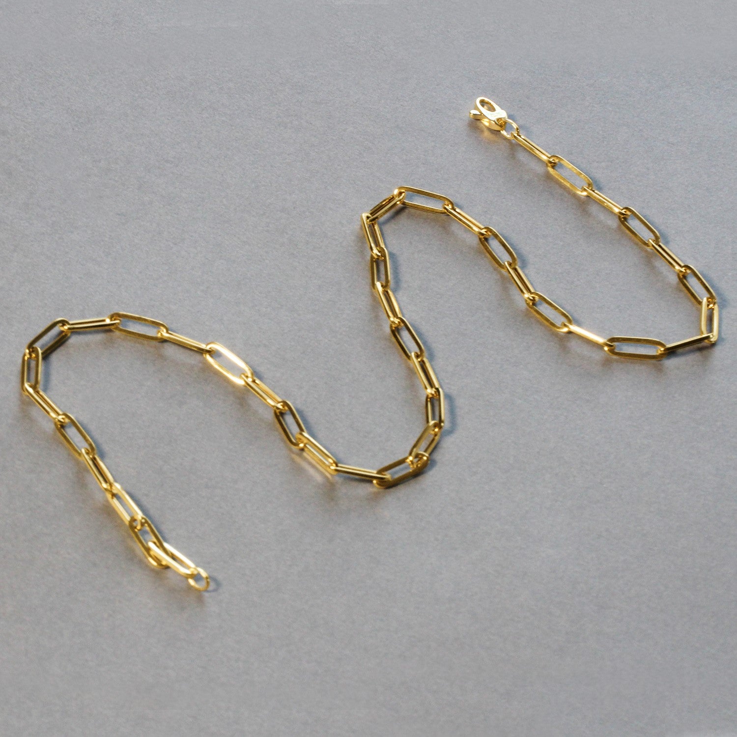 10K Yellow Gold Lite Paperclip Chain (4.20 mm)