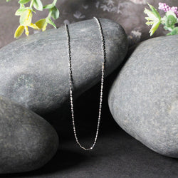 14k White Gold Diamond-Cut Bead Chain (0.90 mm)