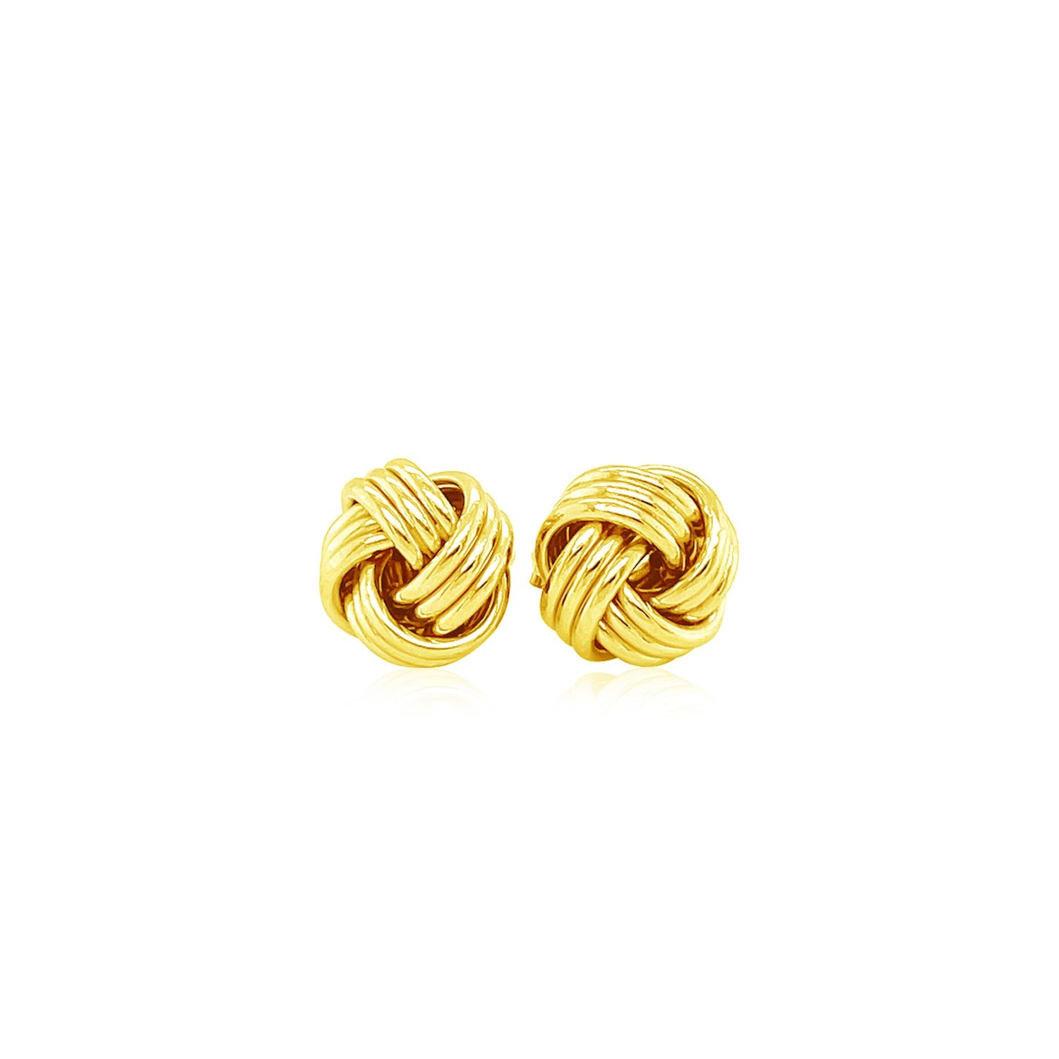 Love Knot Post Earrings in 14k Yellow Gold