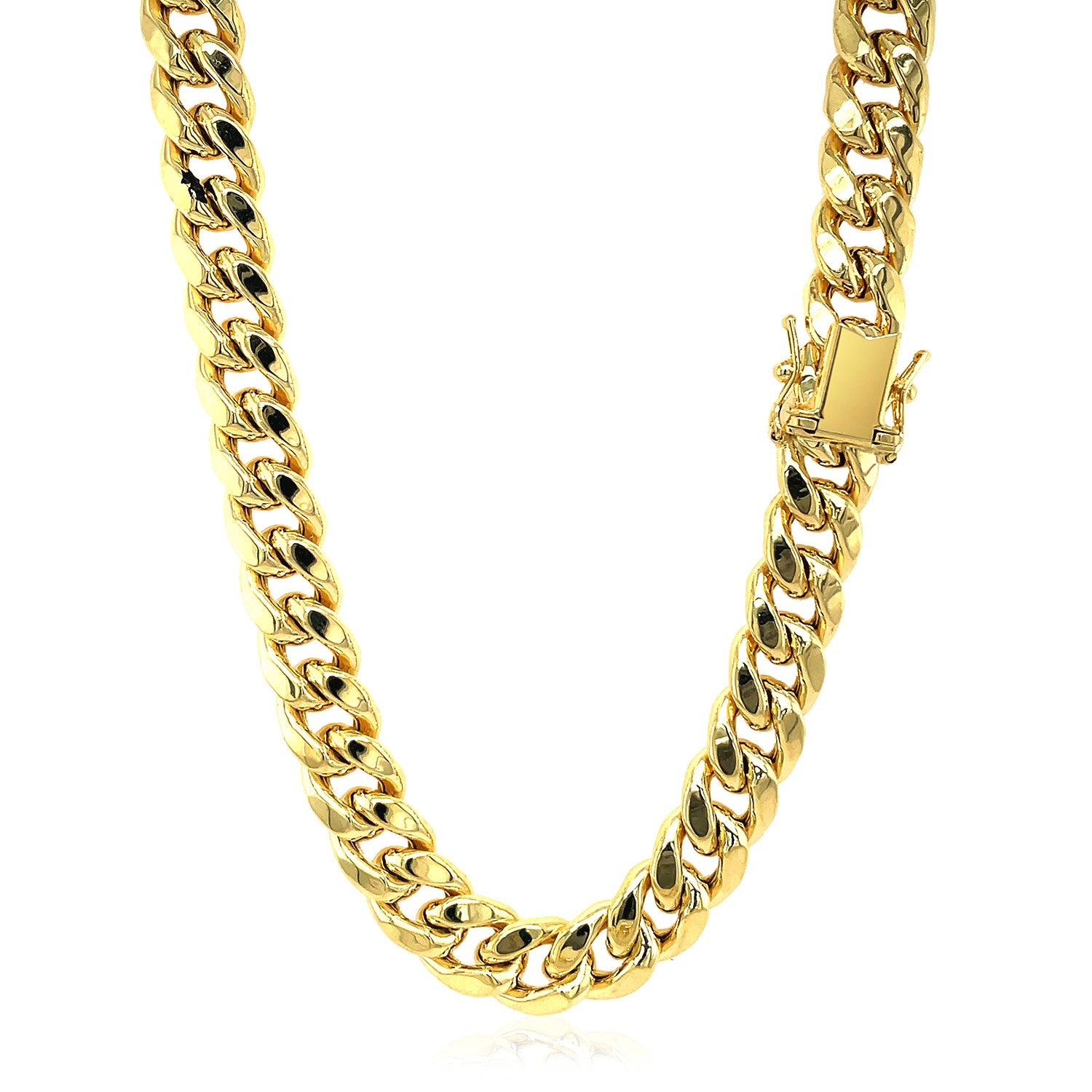 10k Yellow Gold Semi Solid Miami Cuban Chain (9.10 mm)