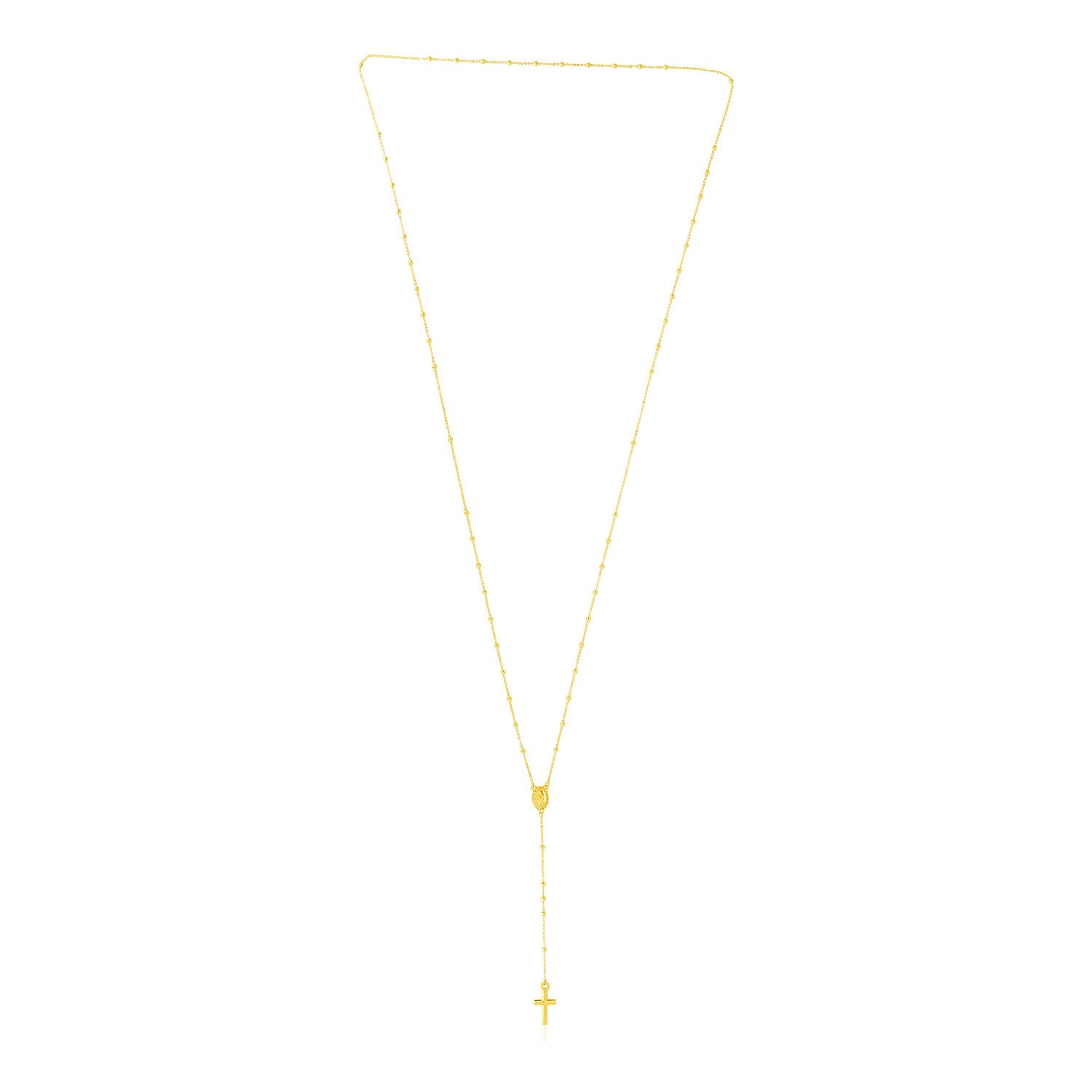 14k Yellow Gold Rosary Necklace