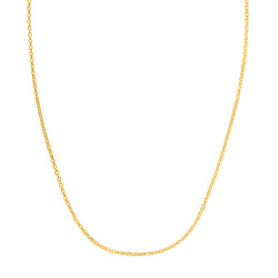 Double Extendable Cable Chain in 14k Yellow Gold (1.40 mm)