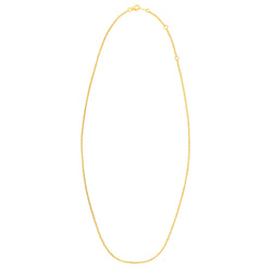 Double Extendable Cable Chain in 14k Yellow Gold (1.40 mm)