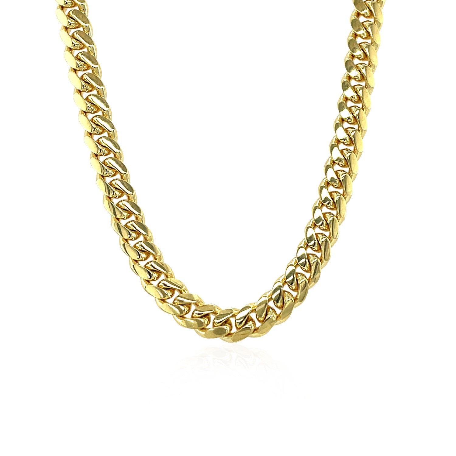 10k Yellow Gold Classic Miami Cuban Solid Chain (4.90 mm)