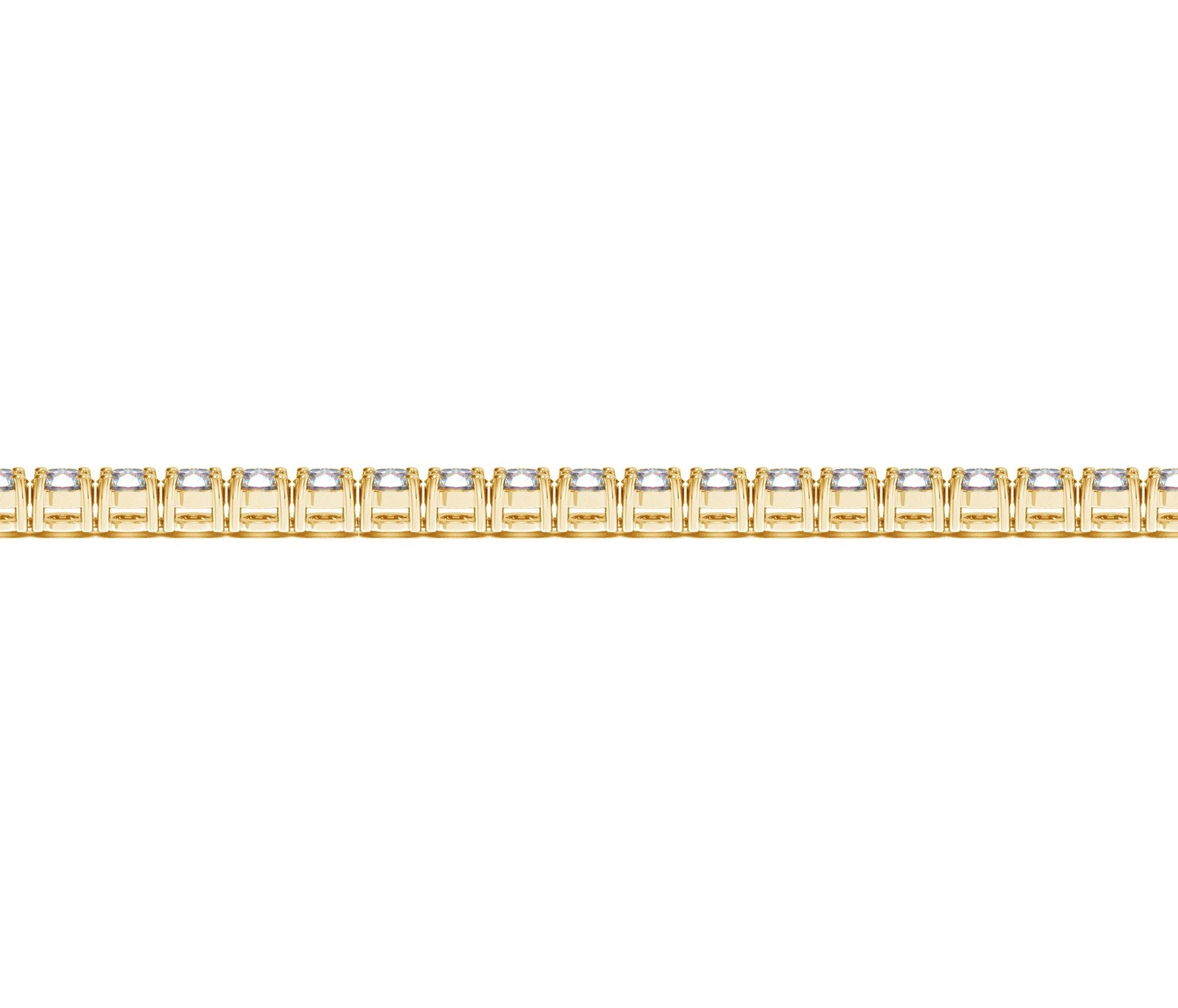 Lab Grown Round Diamond Tennis Bracelet in 14k Yellow Gold(5 cctw  F/G  VS2/SI1)