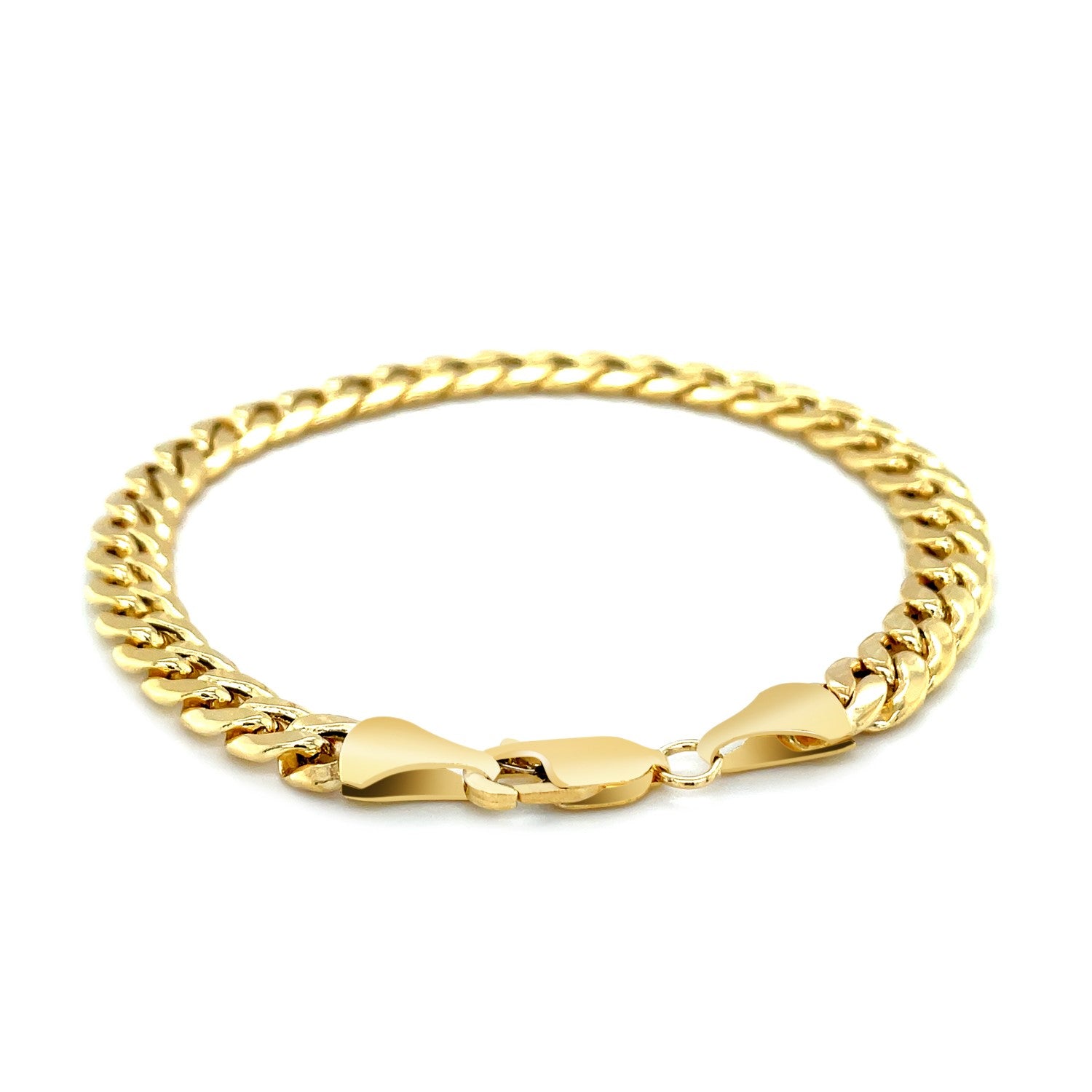 14k Yellow Gold Semi Solid Miami Cuban Bracelet (6.60 mm)