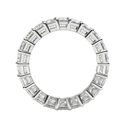 Emerald Cut Lab Grown Diamond Eternity Ring in 14k White Gold (2 cttw FG/VS2)