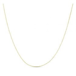 Double Extendable Diamond Cut Cable Chain in Yellow Gold (0.87 mm)