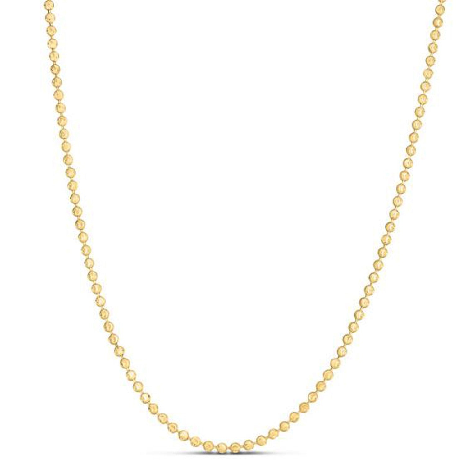 Moon Cut Bead Chain in 14k Yellow Gold (2.50 mm)