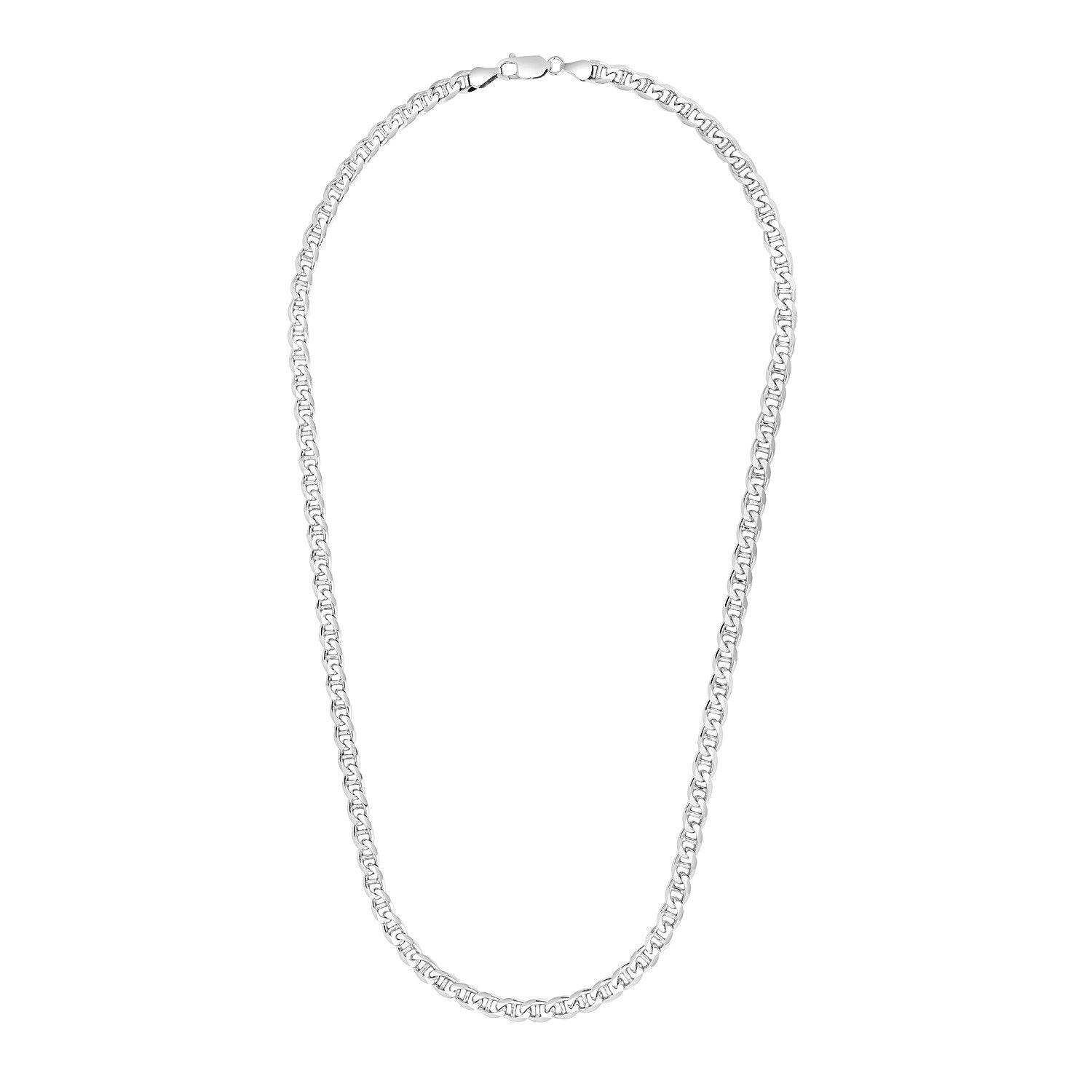 Sterling Silver Rhodium Plated Mariner Chain (5.60 mm)