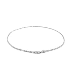 10k White Gold Sparkle Anklet 1.5mm