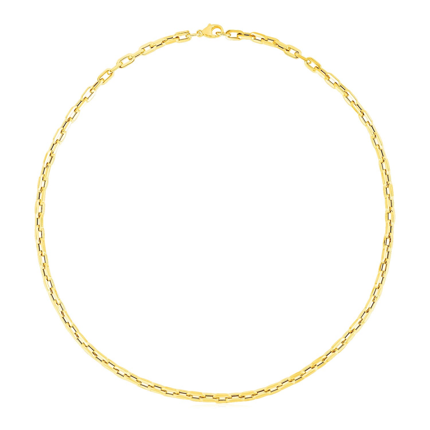 14k Yellow Gold Paperclip Chain Necklace