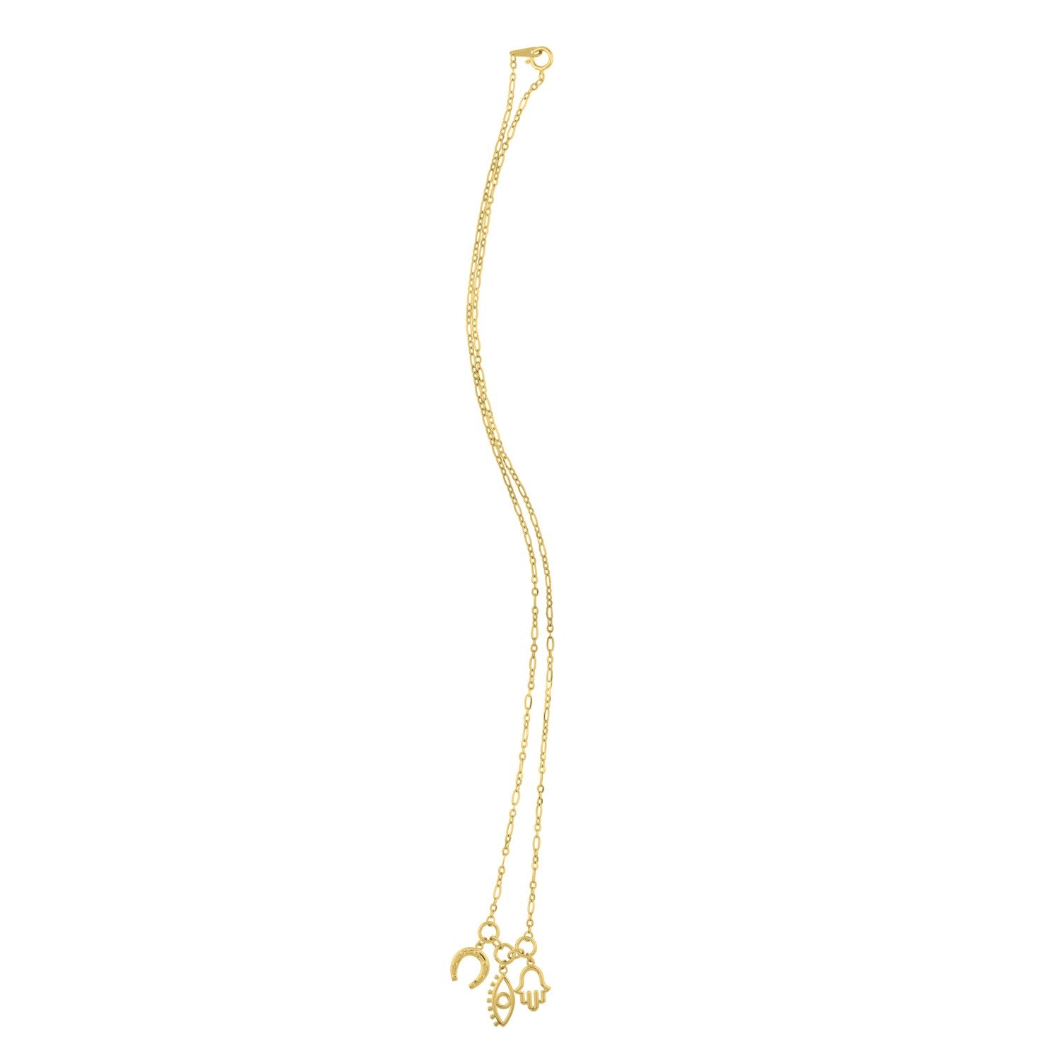 14K Yellow Gold Lucky Charms Necklace