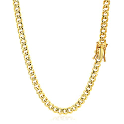 14k Yellow Gold Semi Solid Miami Cuban Chain (4.50 mm)