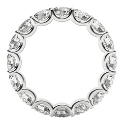 Round Cut Lab Grown Diamond Eternity Ring in 14k White Gold (4 cttw FG/VS2)