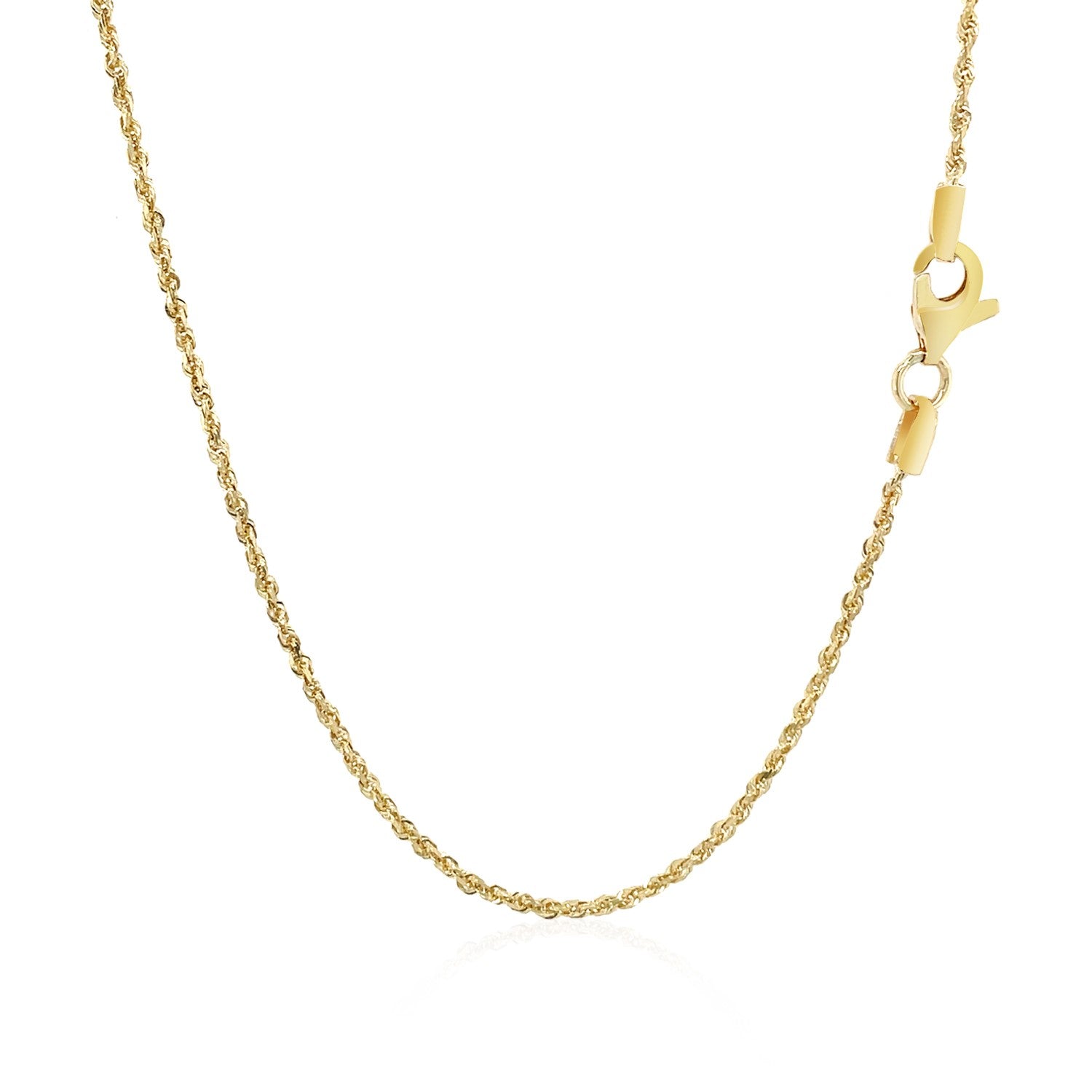 10k Yellow Gold Solid Diamond Cut Rope Chain (1.40 mm)