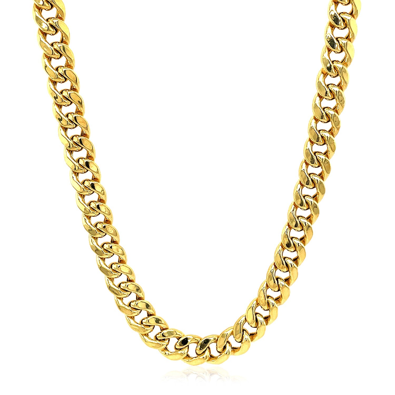 14k Yellow Gold Semi Solid Miami Cuban Chain (5.00 mm)