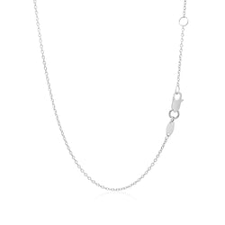 14k White Gold Smooth Flat Horizontal Bar Style Necklace